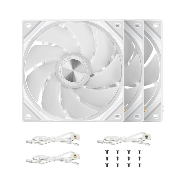 Quạt tản nhiệt TRYX ROTA SL ARGB 120mm Fan Triple Pack White F-R120A-AM3M-G0W