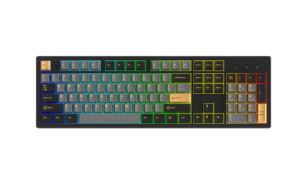 Bàn phím cơ không dây DAREU EK104 PRO - BLACK GOLDEN (Triple Mode, Cherry PBT Double Shot, Gasket Mount, RGB)