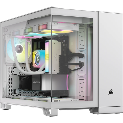 Vỏ máy tính Corsair 2500X Tempered Glass mATX Mid-Tower, White CC-9011266-WW