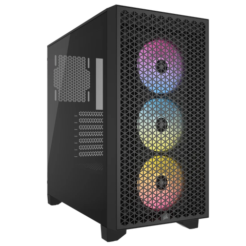 Vỏ máy tính Corsair 3000D RGB Tempered Glass Mid-Tower, Black CC-9011255-WW