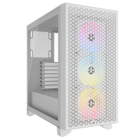 Vỏ máy tính Corsair 3000D RGB Tempered Glass Mid-Tower, White CC-9011256-WW