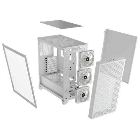 Vỏ máy tính Corsair 3000D RGB Tempered Glass Mid-Tower, White CC-9011256-WW