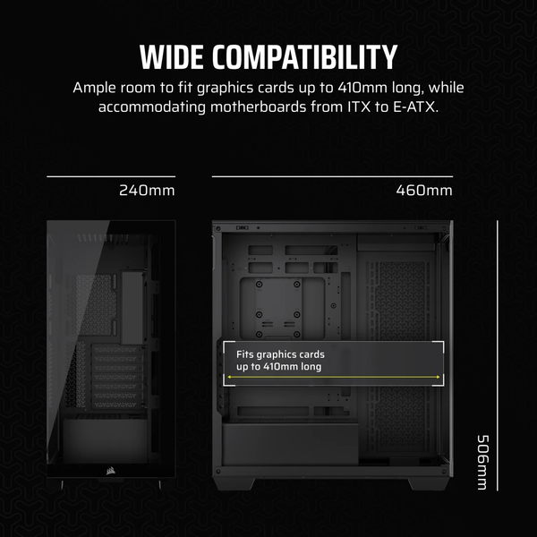 Vỏ máy tính Corsair 3500X Tempered Glass Mid-Tower, Black CC-9011276-WW