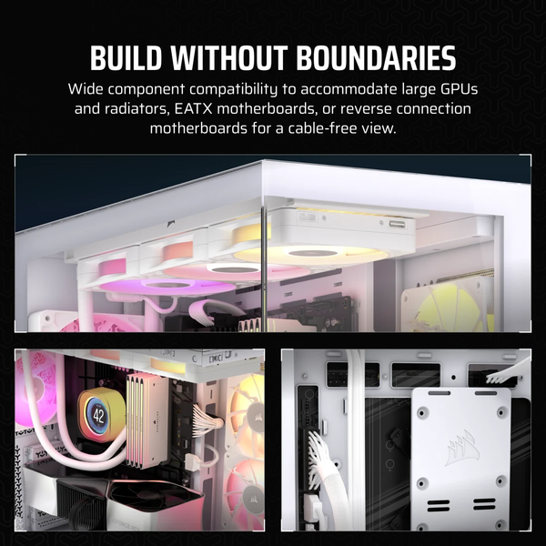 Vỏ máy tính Corsair 3500X Tempered Glass Mid-Tower, White CC-9011277-WW