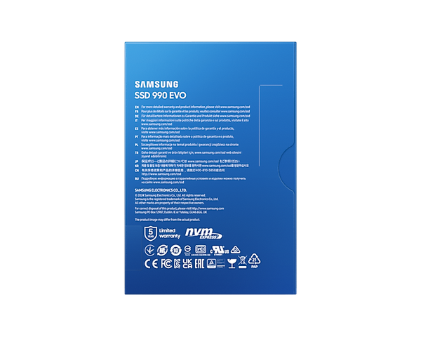 SSD Samsung 990 Evo 2TB M.2 NVMe PCIe Gen 4.0x4 | PCIe 5.0 x2 2.0 MZ-V9E2T0BW