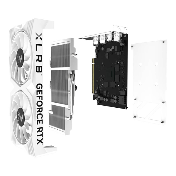VGA PNY GeForce RTX 4060 8GB OC XLR8 VERTO DF White Edition VCG40608DFWXPB1-O