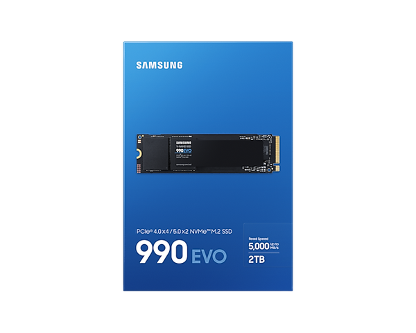SSD Samsung 990 Evo 2TB M.2 NVMe PCIe Gen 4.0x4 | PCIe 5.0 x2 2.0 MZ-V9E2T0BW