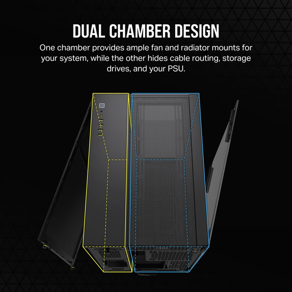 Vỏ máy tính Corsair 6500X Tempered Glass Mid-Tower, Black CC-9011257-WW