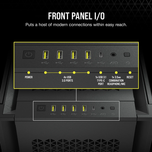 Vỏ máy tính Corsair 7000D Airflow TG Black CC-9011218-WW