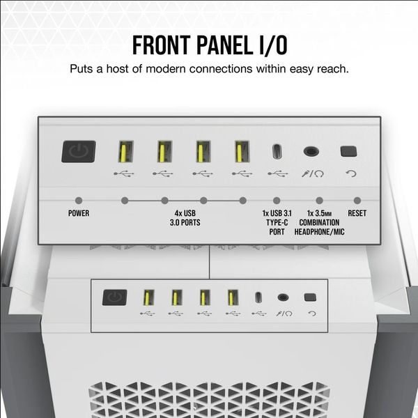Vỏ máy tính Corsair 7000D Airflow TG White CC-9011219-WW