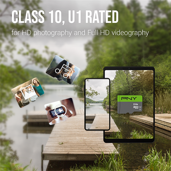 Thẻ nhớ MicroSD PNY Elite 32GB / Class10, UHS-I, U1 microSD card ,Speed up to 100MB/s P-SDU32GU185GW-GE