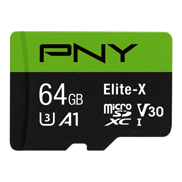 Thẻ nhớ MicroSD PNY Elite-X 64GB / Class 10, UHS-I, U3,Transfer speed up to 100MB/s P-SDU64GU3100EX-GE
