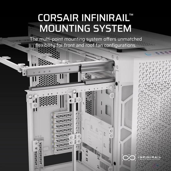 Vỏ máy tính Corsair iCUE LINK 9000D AIRFLOW TG Super-Tower, White CC-9011274-WW