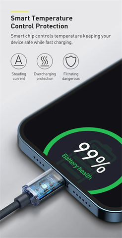 Baseus Crystal Shine Series Fast Charging Data Cable Type C to Lightning 1.2M
