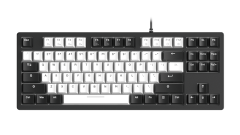 Bàn phím cơ Gaming DAREU EK87 v2 WHITE BLACK (2 sides RGB strip, Multi-Led, PBT Double Shot OEM profile, DareU DREAM sw)