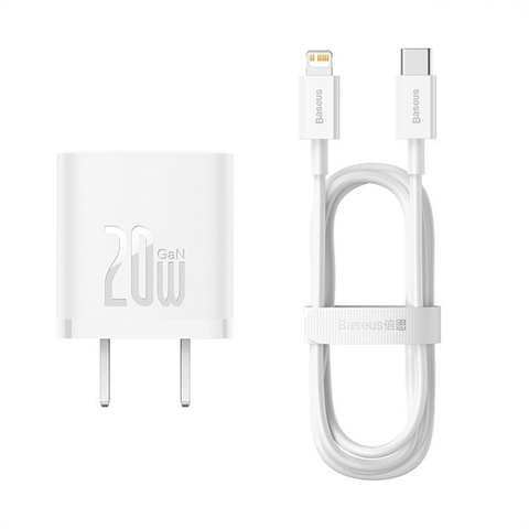 Bộ sạc nhanh 20W Baseus GaN5 Fast Charger 1C Type C-Lightning