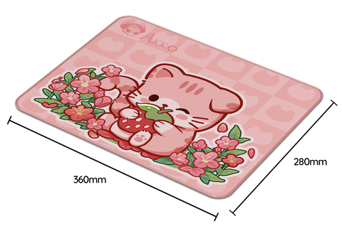 Bàn di AKKO Cat Theme Mousepad - Pink ANGIE (Desk Size) 360*280mm