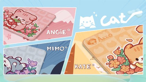 Bàn di AKKO Cat Theme Mousepad - Orange KATE (Desk Size) 360*280mm