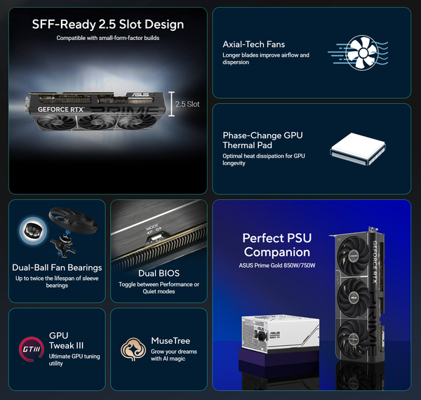 VGA ASUS PRIME GeForce RTX 5070 Ti 16GB GDDR7 OC Edition PRIME-RTX5070TI-O16G
