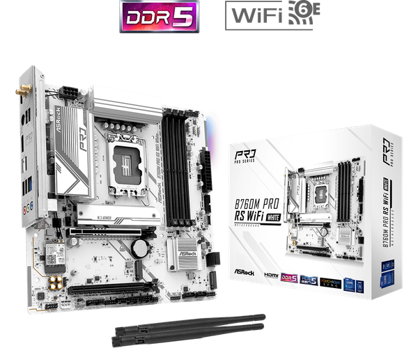 Mainboard ASRock B760M Pro RS Wifi White DDR5 LGA1700