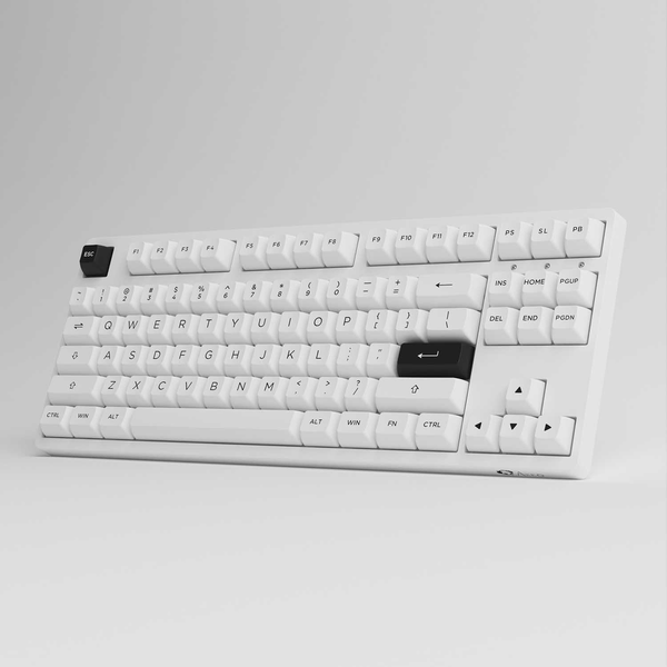 Bàn phím cơ AKKO 3087 RF Black on White Dual-mode - Switch Cream Blue V3