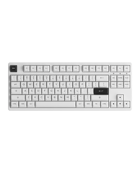 Bàn phím cơ AKKO 3087 RF Black on White Dual-mode - Switch Cream Yellow V3