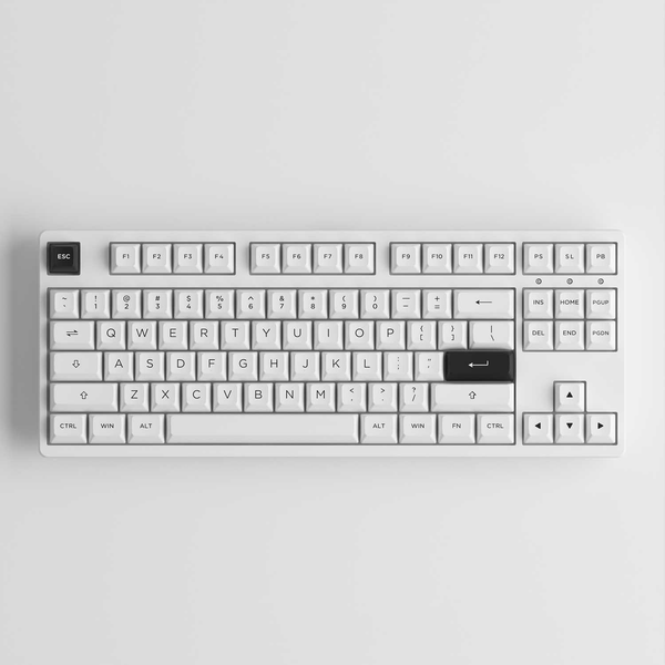 Bàn phím cơ AKKO 3087 RF Black on White Dual-mode - Switch Cream Yellow V3