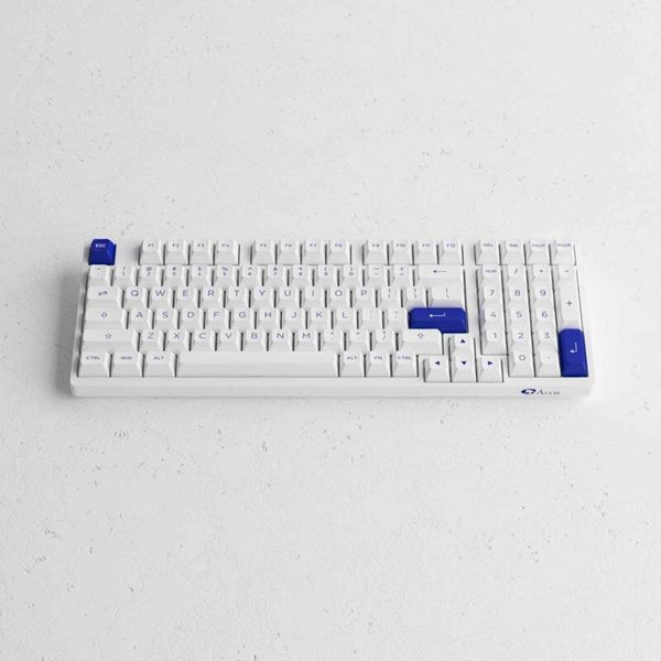 Bàn phím cơ AKKO 3098B Multi-modes Blue on White (Bluetooth 5.0 / Wireless 2.4Ghz / Hotswap / Foam tiêu âm / AKKO CS Jelly switch)