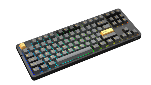 Bàn phím cơ không dây DAREU EK87 PRO - BLACK GOLDEN (Triple Mode, Cherry PBT Double Shot, Gasket Mount, RGB)
