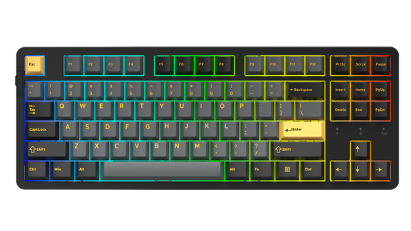 Bàn phím cơ không dây DAREU EK87 PRO - BLACK GOLDEN (Triple Mode, Cherry PBT Double Shot, Gasket Mount, RGB)
