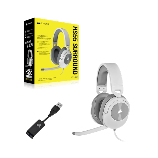 Tai nghe Corsair HS55 Surround White CA-9011266-AP