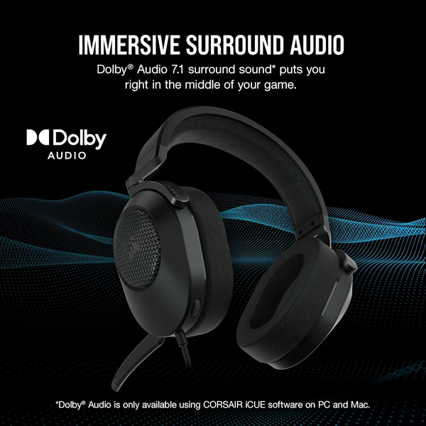 Tai nghe Corsair HS65 Surround Carbon CA-9011270-AP