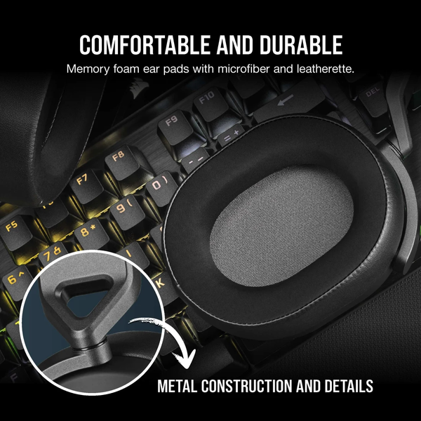Tai nghe Corsair HS65 Surround Carbon CA-9011270-AP