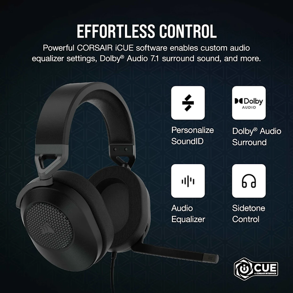 Tai nghe Corsair HS65 Surround Carbon CA-9011270-AP