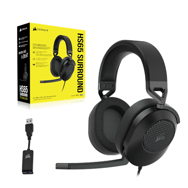 Tai nghe Corsair HS65 Surround Carbon CA-9011270-AP
