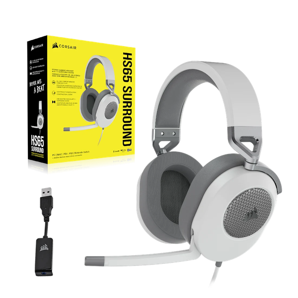 Tai nghe Corsair HS65 Surround White CA-9011271-AP