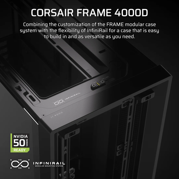 Vỏ máy tính Corsair FRAME 4000D Mid-Tower, Black CC-9011290-WW