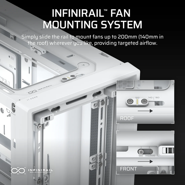 Vỏ máy tính Corsair FRAME 4000D Mid-Tower, White CC-9011291-WW