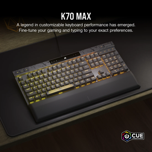 Bàn phím Corsair K70 MAX-BLK-MGX White-RGB CH-910961G-NA