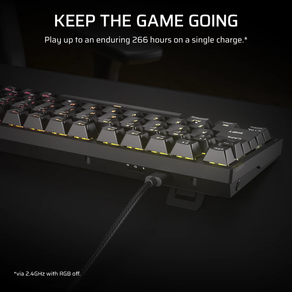 Bàn phím không dây Corsair K65 PLUS Tactile RGB CH-91D441F-NA