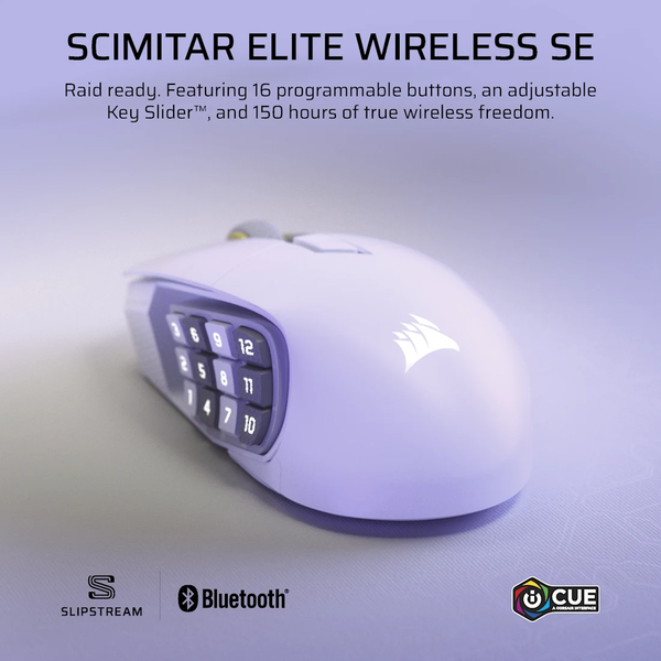 Chuột không dây Corsair SCIMITAR ELITE SE White CH-9314011-AP