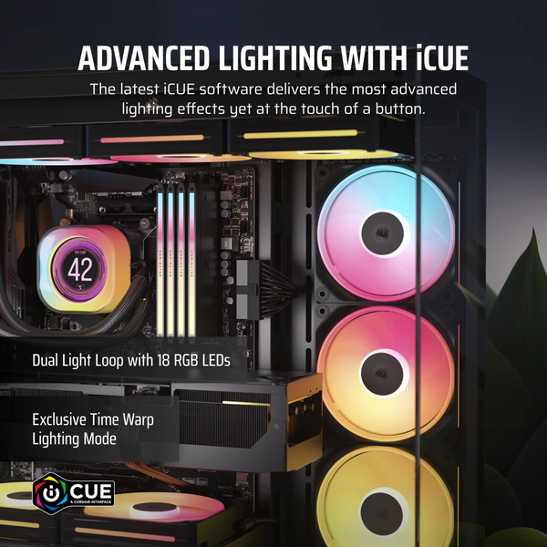 Bộ 3 quạt máy tính Corsair iCUE LINK LX120-R RGB Black CO-9051050-WW