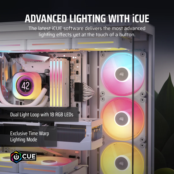 Bộ 3 quạt máy tính Corsair iCUE LINK LX120-R RGB White CO-9051054-WW