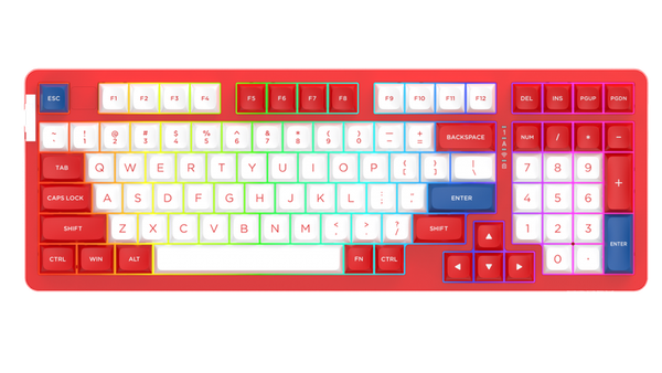 Bàn phím cơ DareU A98 Pro Triple Mode Red Wave DareU Dream switch