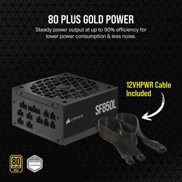 Nguồn máy tính Corsair SF850L - ATX 3.0 & PCIe 5.0 80 Plus Gold - Full Modul CP-9020245-NA