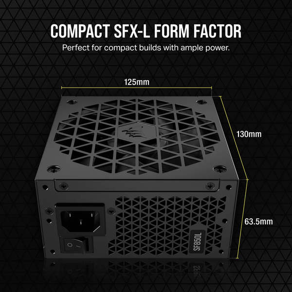 Nguồn máy tính Corsair SF850L - ATX 3.0 & PCIe 5.0 80 Plus Gold - Full Modul CP-9020245-NA