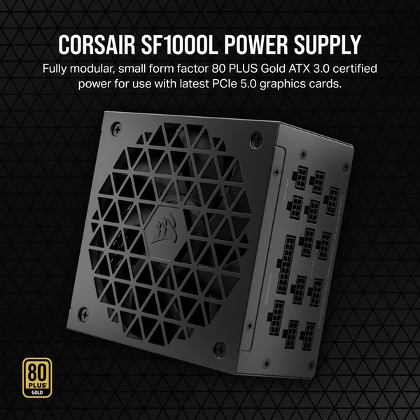 Nguồn máy tính Corsair SF1000L ATX 3.1 & PCIe 5.1 - 80 Plus Gold - Full Modul CP-9020246-NA