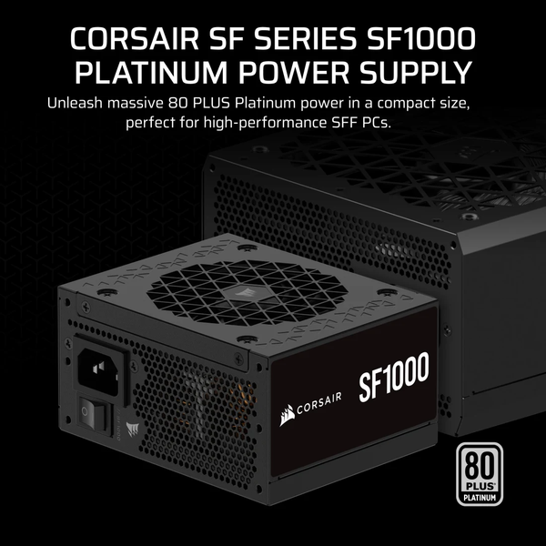 Nguồn máy tính Corsair SF1000 - ATX 3.1 & PCIe 5.1 80 Plus Platinum - Full Modul CP-9020257-NA
