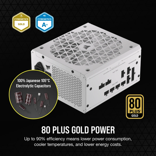 Nguồn máy tính Corsair RM750x Shift White ATX 3.1 & PCIe 5.1 - 80 Plus Gold - Full Modul CP-9020273-NA