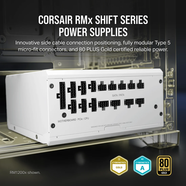 Nguồn máy tính Corsair RM850x Shift White ATX 3.1 & PCIe 5.1 - 80 Plus Gold - Full Modul CP-9020274-NA